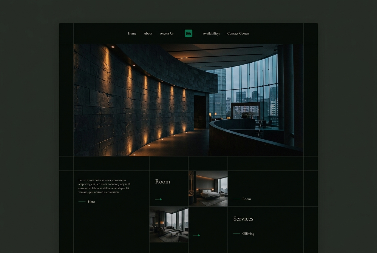 Aethel Hospitality — Dark luxury hotel website design