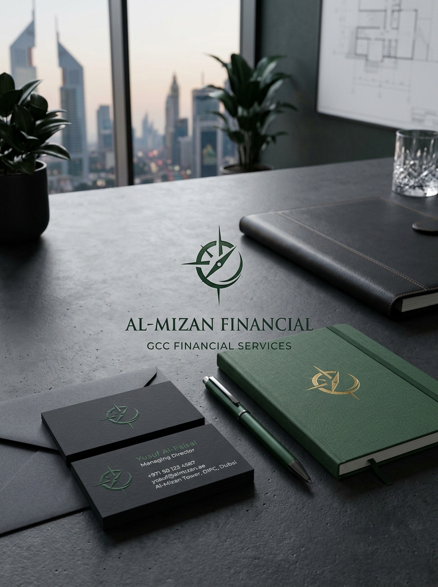 Al-Mizan Financial — Premium GCC brand identity