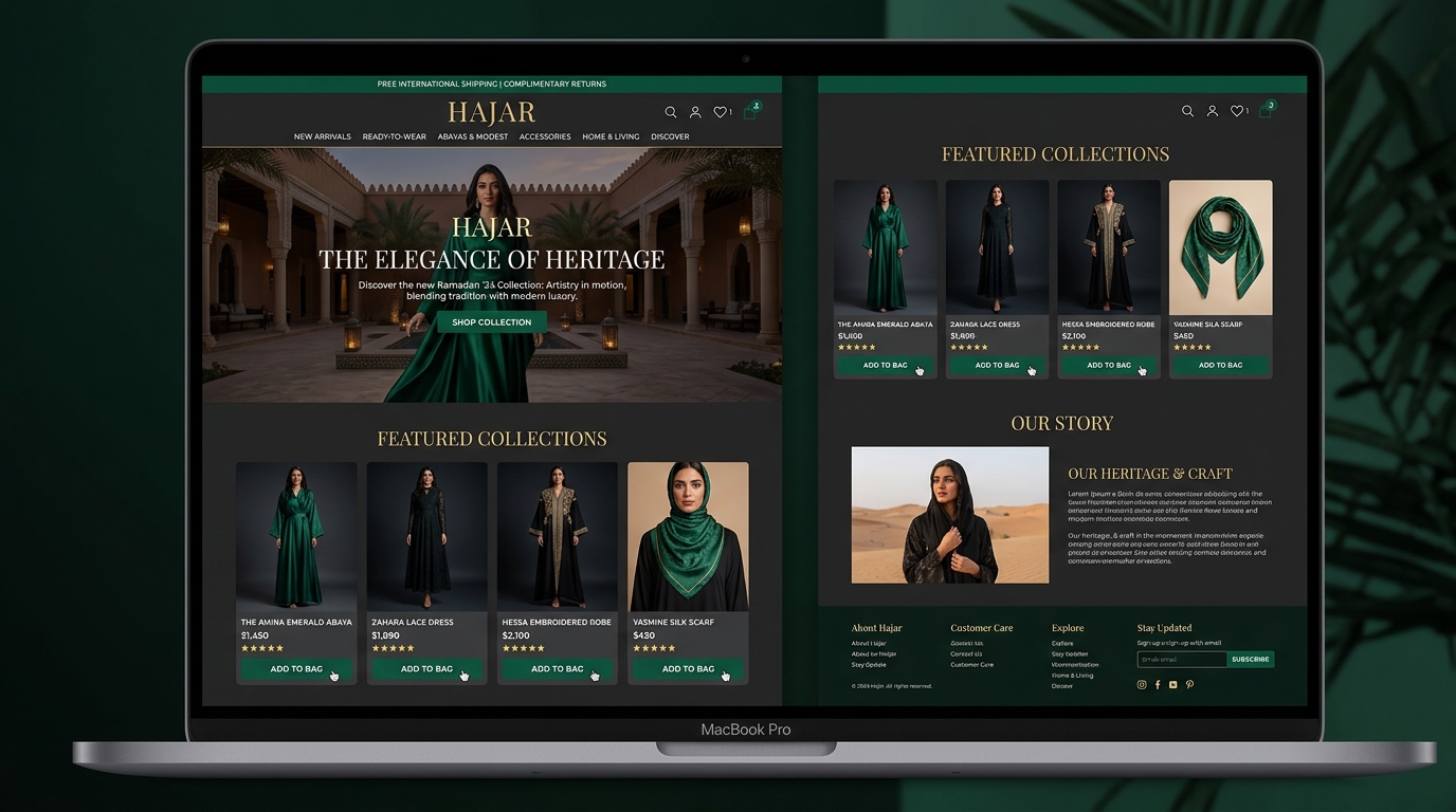 Hajar Studio — Premium fashion e-commerce experience